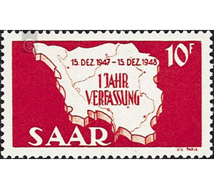1 year  - Germany / Saarland 1948 - 10 franc