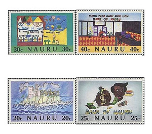 10 Years Bank of Nauru: Childrens Drawings - Micronesia / Nauru Set