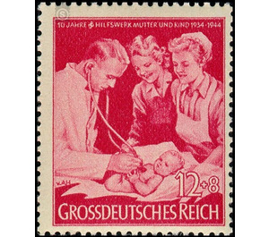 10 years of the "Mother and Child" aid organization  - Germany / Deutsches Reich 1944 - 12 Reichspfennig