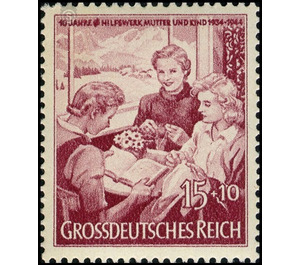 10 years of the "Mother and Child" aid organization  - Germany / Deutsches Reich 1944 - 15 Reichspfennig