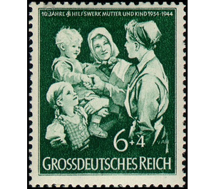 10 years of the "Mother and Child" aid organization  - Germany / Deutsches Reich 1944 - 6 Reichspfennig