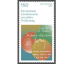 100 Jahre Verfassung - Liechtenstein 2021 - 150 Rappen