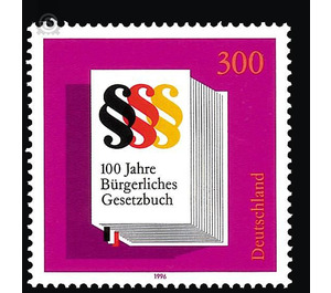 100 years Civil Code  - Germany / Federal Republic of Germany 1996 - 300 Pfennig