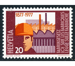 100 years factory law  - Switzerland 1977 - 20 Rappen