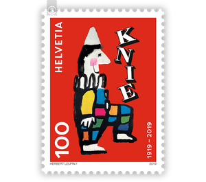 100 years national circus Knie - Leupin 1956  - Switzerland 2019 - 100 Rappen