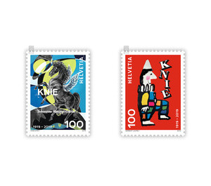 100 years national circus Knie - Leupin 1956  - Switzerland 2019 Set