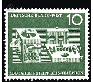 100 years of Philipp Reis telephone  - Germany / Federal Republic of Germany 1961 - 10 Pfennig