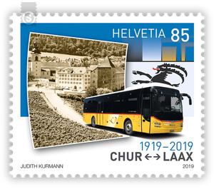 100 years PostCar Routes - Graubünden  - Switzerland 2019 - 85 Rappen