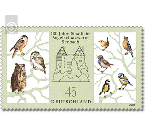 100 years state bird sanctuary in Seebach  - Germany / Federal Republic of Germany 2008 - 45 Euro Cent