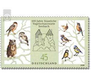 100 years state bird sanctuary in Seebach  - Germany / Federal Republic of Germany 2008 - 45 Euro Cent