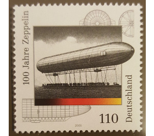 100 years Zeppelin-Airships  - Germany / Federal Republic of Germany 2000 - 110 Pfennig