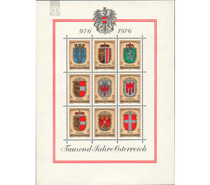 1000 years Austria  - Austria / II. Republic of Austria 1976