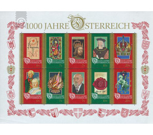 1000 years Austria Certificate Otto Iii  - Austria / II. Republic of Austria 1996