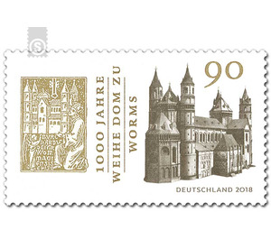 1000th anniversary of the consecration of the cathedral in Worms self-adhesive  - Germany / Federal Republic of Germany 2018 - 90 Euro Cent