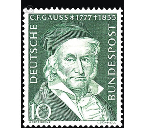 100th anniversary of death from Carl Friedrich Gauß  - Germany / Federal Republic of Germany 1955 - 10