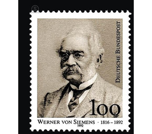 100th anniversary of death of Werner von Siemens  - Germany / Federal Republic of Germany 1992 - 100 Pfennig