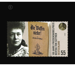 100th anniversary of the award of the Nobel Prize to Berta von Suttner  - Germany / Federal Republic of Germany 2005 - 55 Euro Cent