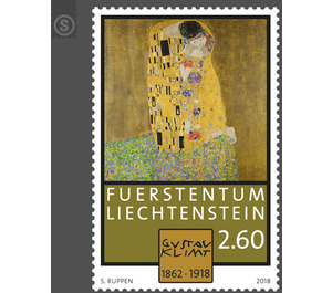 100th Anniversary of the Death of Gustav Klimt - The Kiss  - Liechtenstein 2018 - 260 Rappen