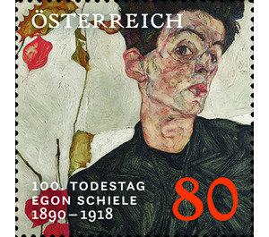 100th anniversary of the death of Schiele  - Austria / II. Republic of Austria 2018 - 80 Euro Cent