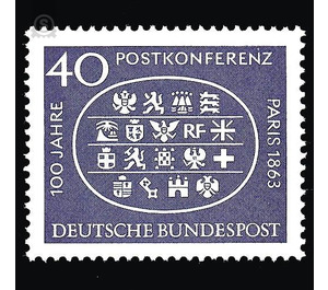 100th anniversary of the first international postal conference  - Germany / Federal Republic of Germany 1963 - 40