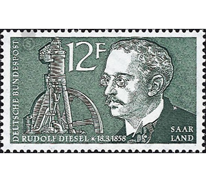 100th birthday  - Germany / Saarland 1958 - 1,200 Pfennig