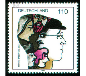 100th birthday of Berthold Brecht  - Germany / Federal Republic of Germany 1998 - 110 Pfennig