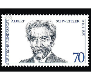 100th birthday of DR.Albert Schweitzer  - Germany / Federal Republic of Germany 1975 - 70 Pfennig