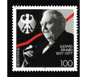 100th birthday of Dr.Ludwig Erhard  - Germany / Federal Republic of Germany 1997 - 100 Pfennig