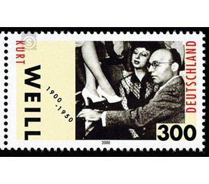 100th birthday of Kurt Weill  - Germany / Federal Republic of Germany 2000 - 300 Pfennig