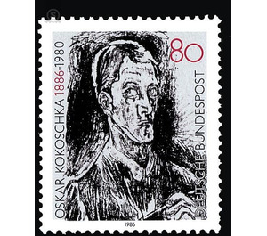100th birthday of Oskar Kokoschka  - Germany / Federal Republic of Germany 1986 - 80 Pfennig