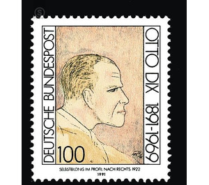 100th birthday of Otto Dix  - Germany / Federal Republic of Germany 1991 - 100 Pfennig