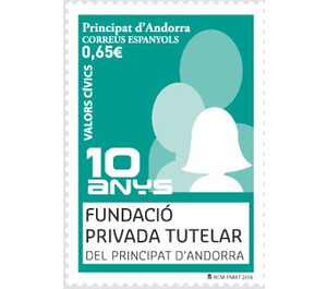 10th Anniversary of the Fundació Privada Tutelar - Andorra, Spanish Administration 2018 - 0.65