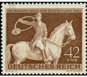 10th race for The Brown Band in Munich-Riem  - Germany / Deutsches Reich 1943 - 42 Reichspfennig