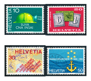 125 years stamps  - Switzerland 1968 Set