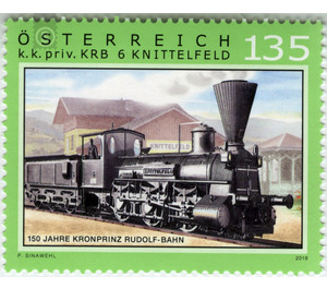 150 years of the Rudolf railway  - Austria / II. Republic of Austria 2018 - 135 Euro Cent