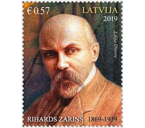150th Anniversary of birth of Rihards Zariņš, Artist - Latvia 2019 - 0.57