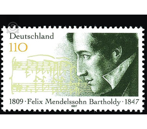 150th anniversary of death of Felix Mendelssohn Bartholdy  - Germany / Federal Republic of Germany 1997 - 110 Pfennig