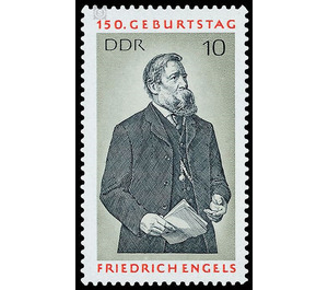 150th birthday of Friedrich Engels  - Germany / German Democratic Republic 1970 - 10 Pfennig