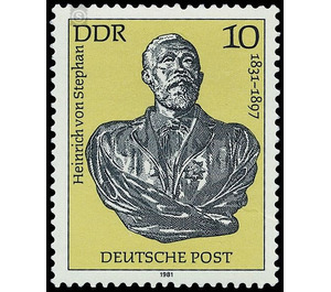 150th birthday of  Heinrich von Stephan  - Germany / German Democratic Republic 1981 - 10 Pfennig
