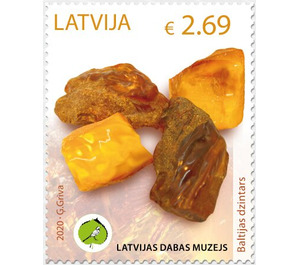 175th Anniversary Latvia Museum of Natural History - Amber - Latvia 2020 - 2.69 Euro