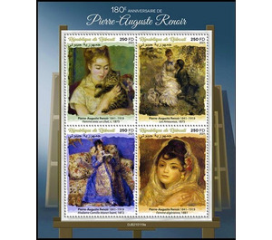 180th Anniversary of the Birth of Pierre Auguste Renoir - East Africa / Djibouti 2021