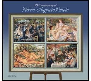 180th Anniversary of the Birth of Pierre Auguste Renoir - West Africa / Liberia 2021