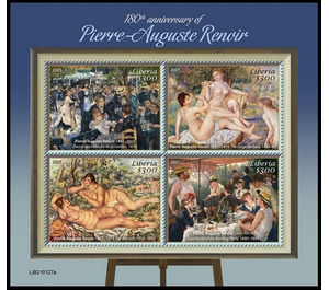 180th Anniversary of the Birth of Pierre Auguste Renoir - West Africa / Liberia 2021