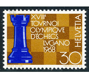 18th Olympics Chess  - Switzerland 1968 - 30 Rappen