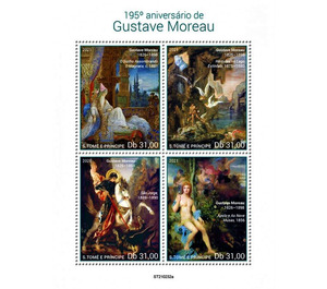 195th Anniversary of the Birth of Gustave Moreau - Central Africa / Sao Tome and Principe 2021