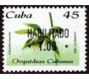 1995 Orchid Issue Overprinted HABILITADO & New Value - Caribbean / Cuba 2021