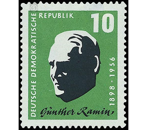 1st anniversary of death of Günther Ramin  - Germany / German Democratic Republic 1957 - 10 Pfennig