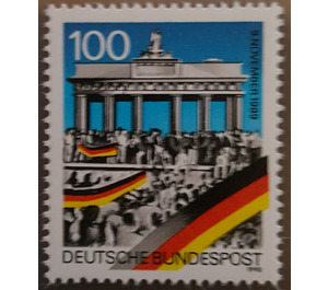 1st anniversary the opening of inner-German borders and the Berlin Wall  - Germany / Federal Republic of Germany 1990 - 100 Pfennig