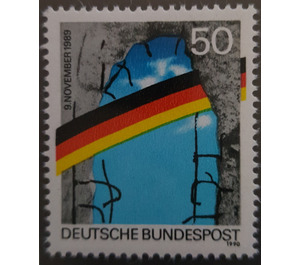 1st anniversary the opening of inner-German borders and the Berlin Wall  - Germany / Federal Republic of Germany 1990 - 50 Pfennig