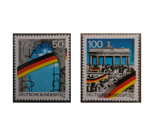 1st anniversary the opening of inner-German borders and the Berlin Wall  - Germany / Federal Republic of Germany 1990 Set
